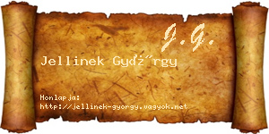 Jellinek György névjegykártya